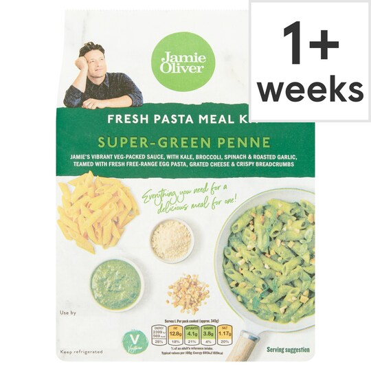 Jamie Oliver Super Green Penne Pasta Meal Kit 300G Tesco Groceries