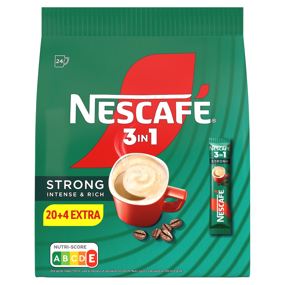 NESCAFÉ 3in1 Strong azonnal oldódó kávéspecialitás 24 x 16 g (384 g)