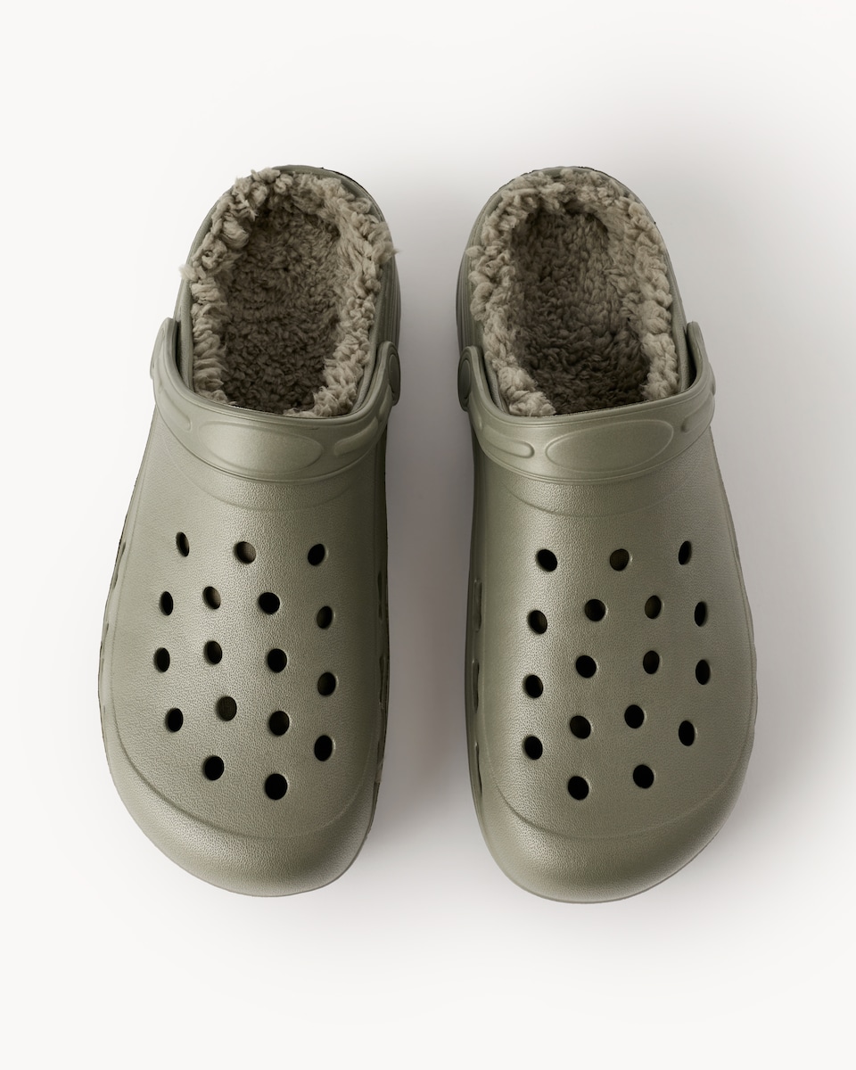 image 1 of F&F Borg Lined Clogs in Khaki