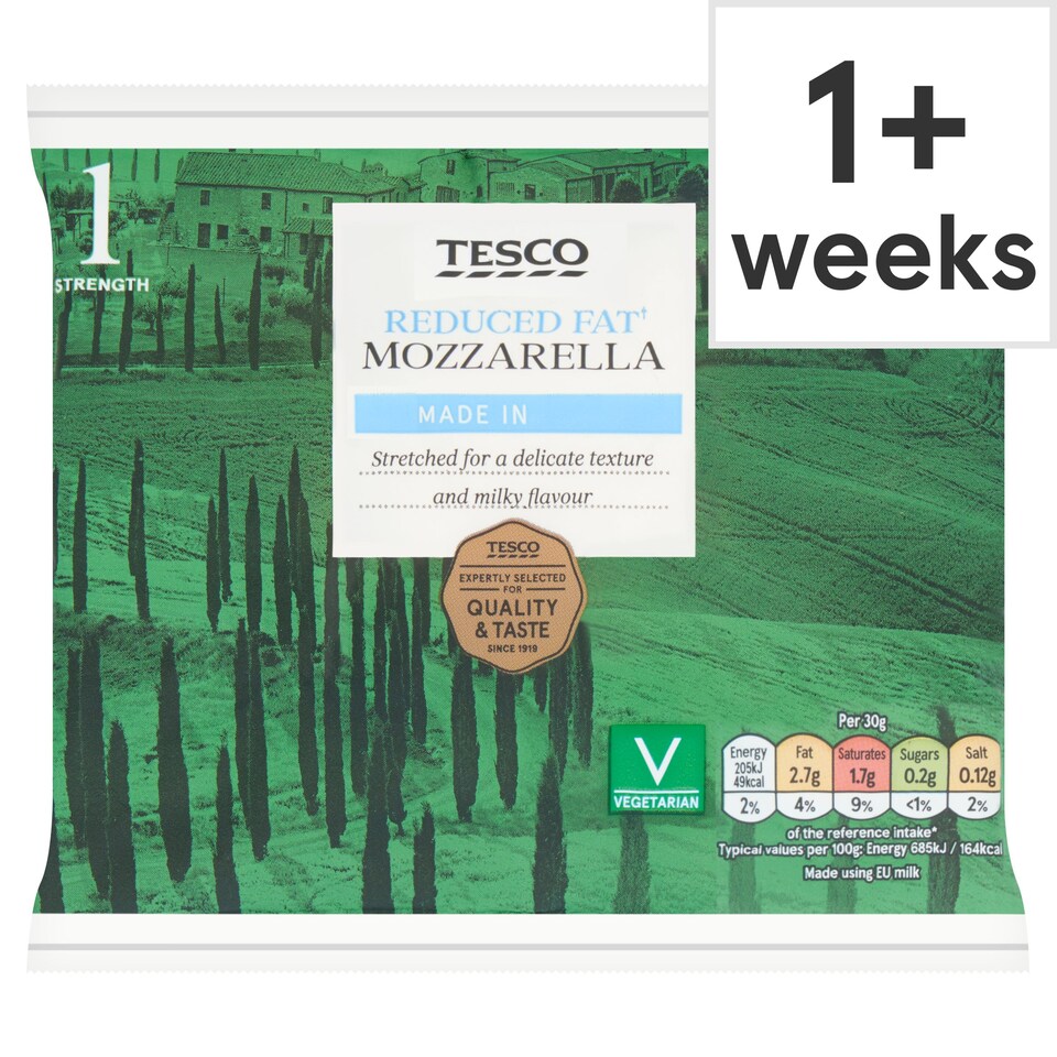 Tesco Reduced Fat Mozzarella 200g Tesco Groceries