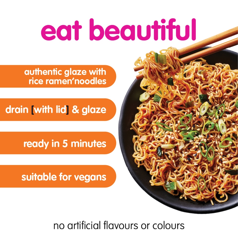 image 1 of Itsu teriyaki chicken flavour stir fry style noodles 81g