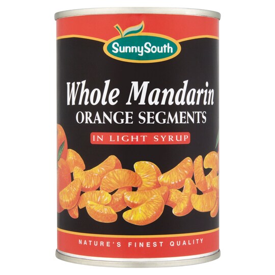 Sunny South Mandarin Orange Segments In Syrup 425G Tesco Groceries