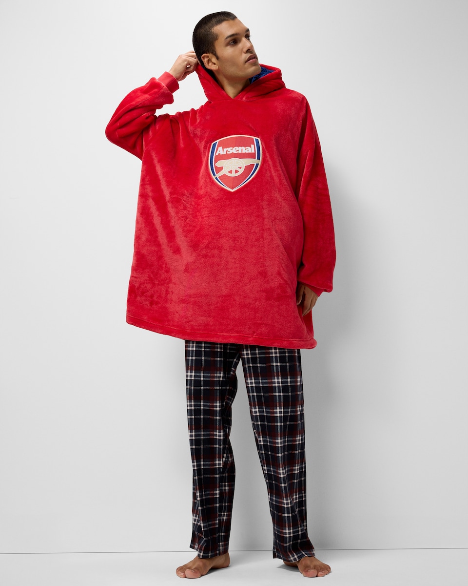 image 1 of Arsenal Fleece Hoodie in Red