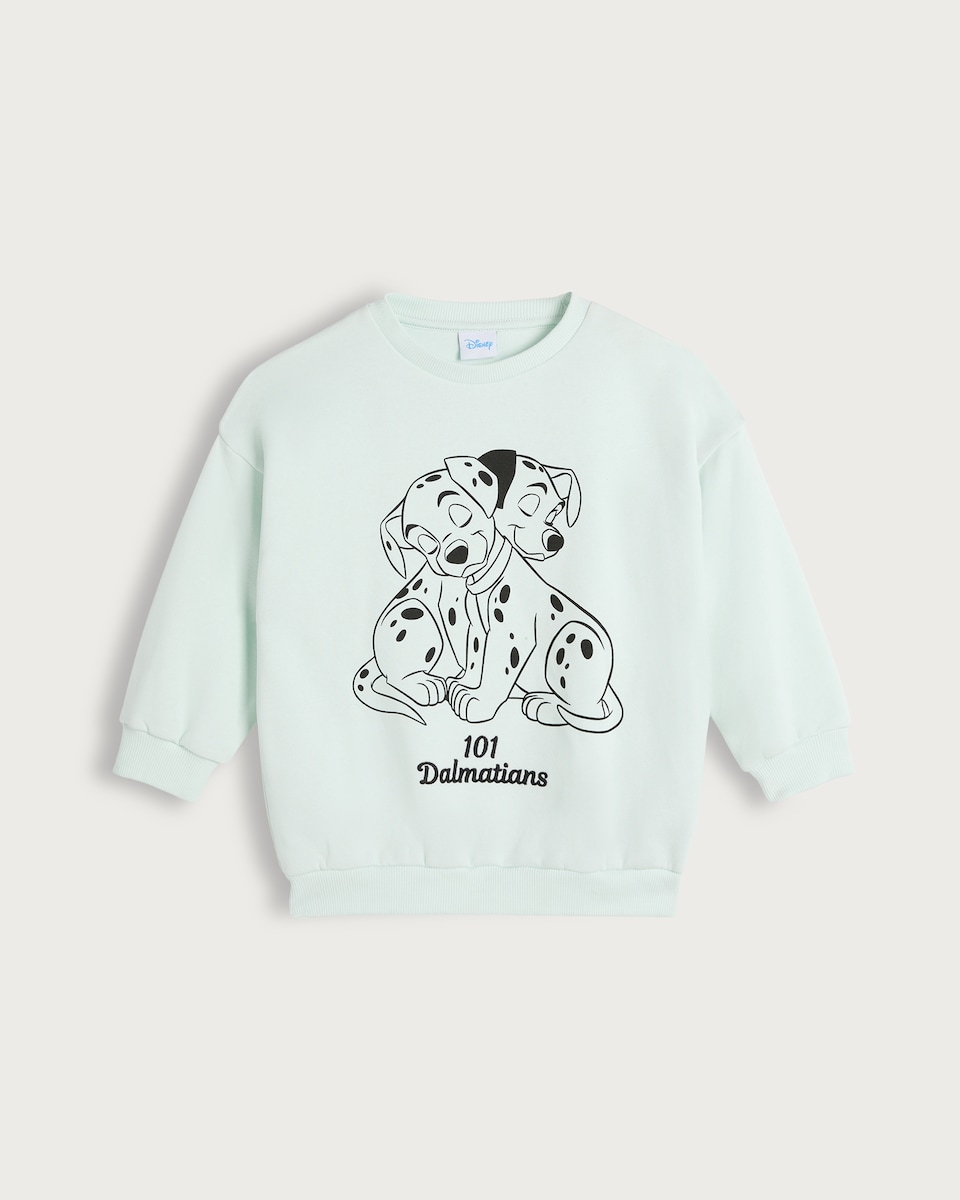 image 1 of Disney 101 Dalmatians Cotton Rich Sweatshirt in Blue