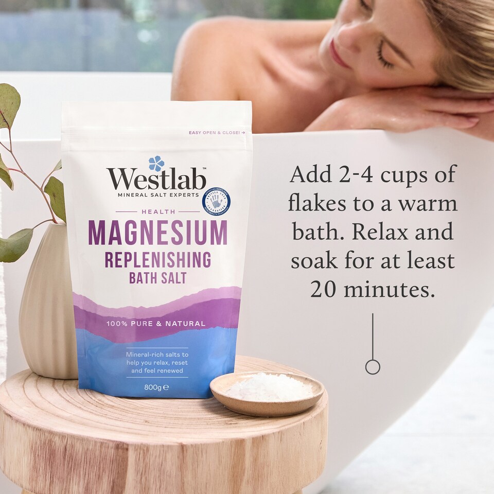 image 1 of Westlab 100% Pure Magnesium Flakes Bath Soak 800g