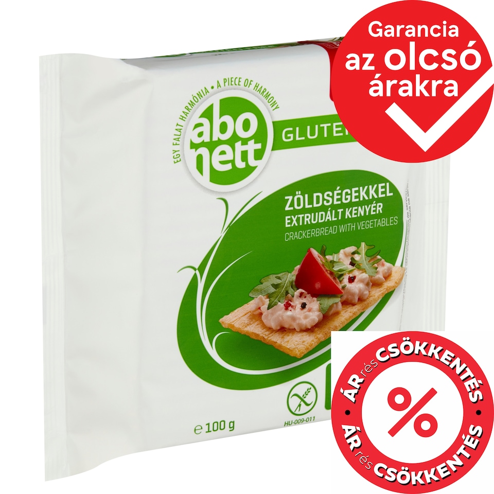 Abonett gluténmentes extrudált kenyér zöldségekkel 100 g
