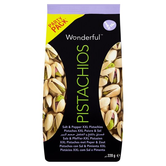 Wonderful Pistachios Salt And Pepper 220G Tesco Groceries