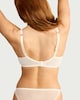 image 3 of F&F Fuller Bust Mesh Floral Embroidered Wired Bra in Pink