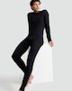 image 1 of F&F WARMPLUS™ Medium Warmth Ribbed Thermal Long Johns in Black