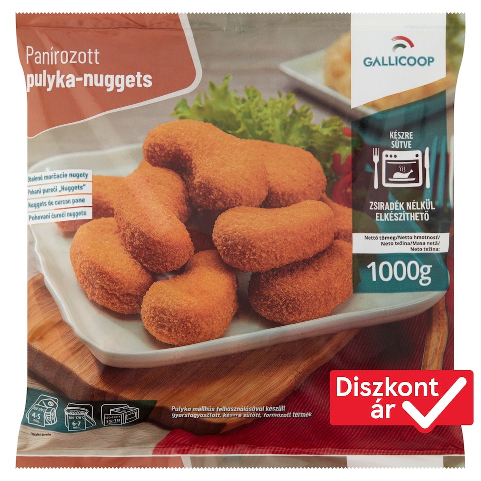 image 1 of Gallicoop Quick-Frozen Breaded Turkey Nuggets 1000 g