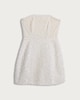 image 4 of F&F Velvet Sequin Embellished Bandeau Mini Dress in Cream