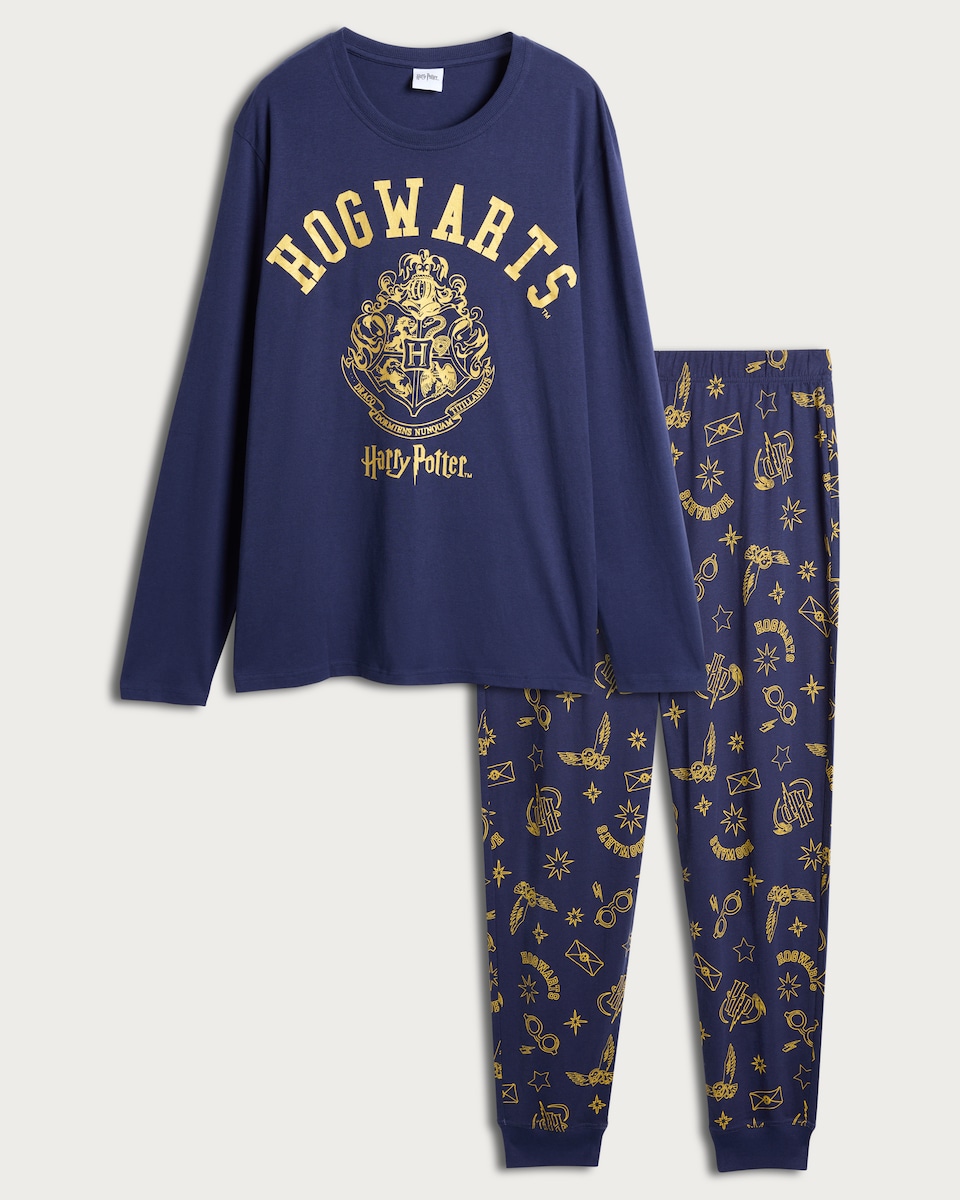 image 1 of Harry Potter Matching Family Christmas Pyjamas in Navy