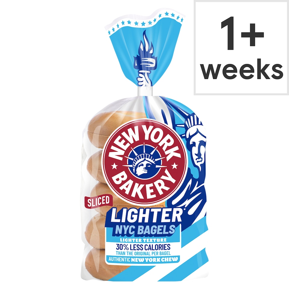 New York Bakery Lighter Sliced Bagels 5 pack