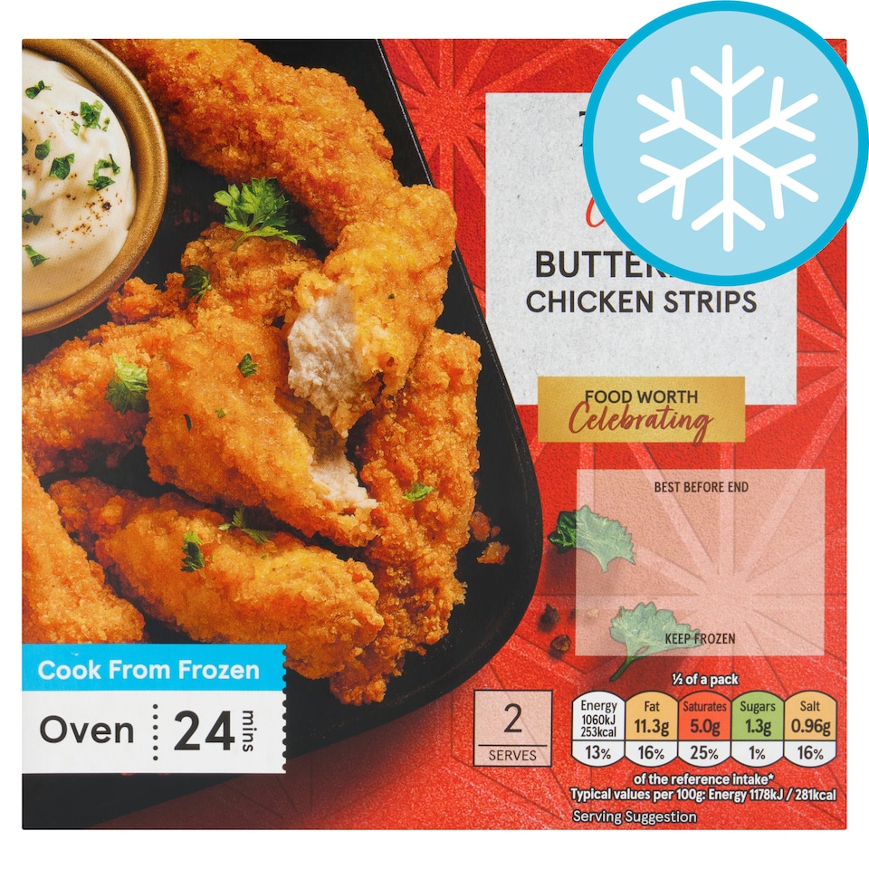 Tesco Crispy Buttermilk Chicken Strips 200g