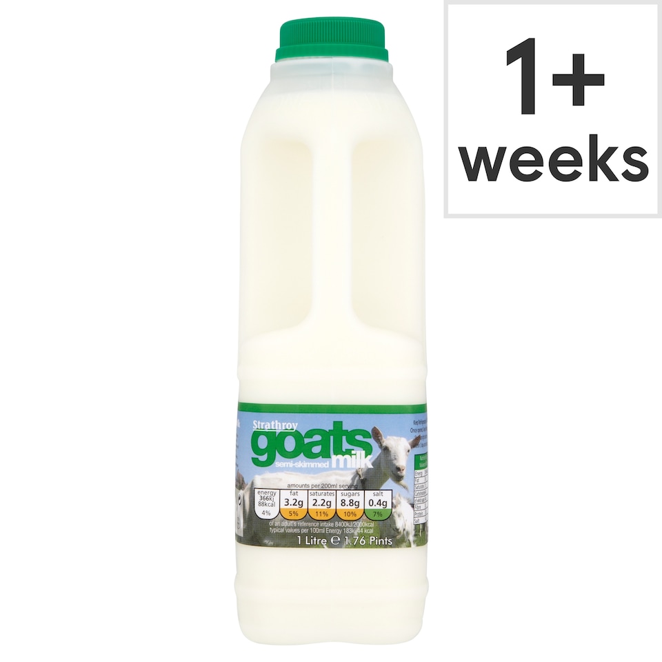 Erganagh Semi/Skim Goats Milk 1Ltr