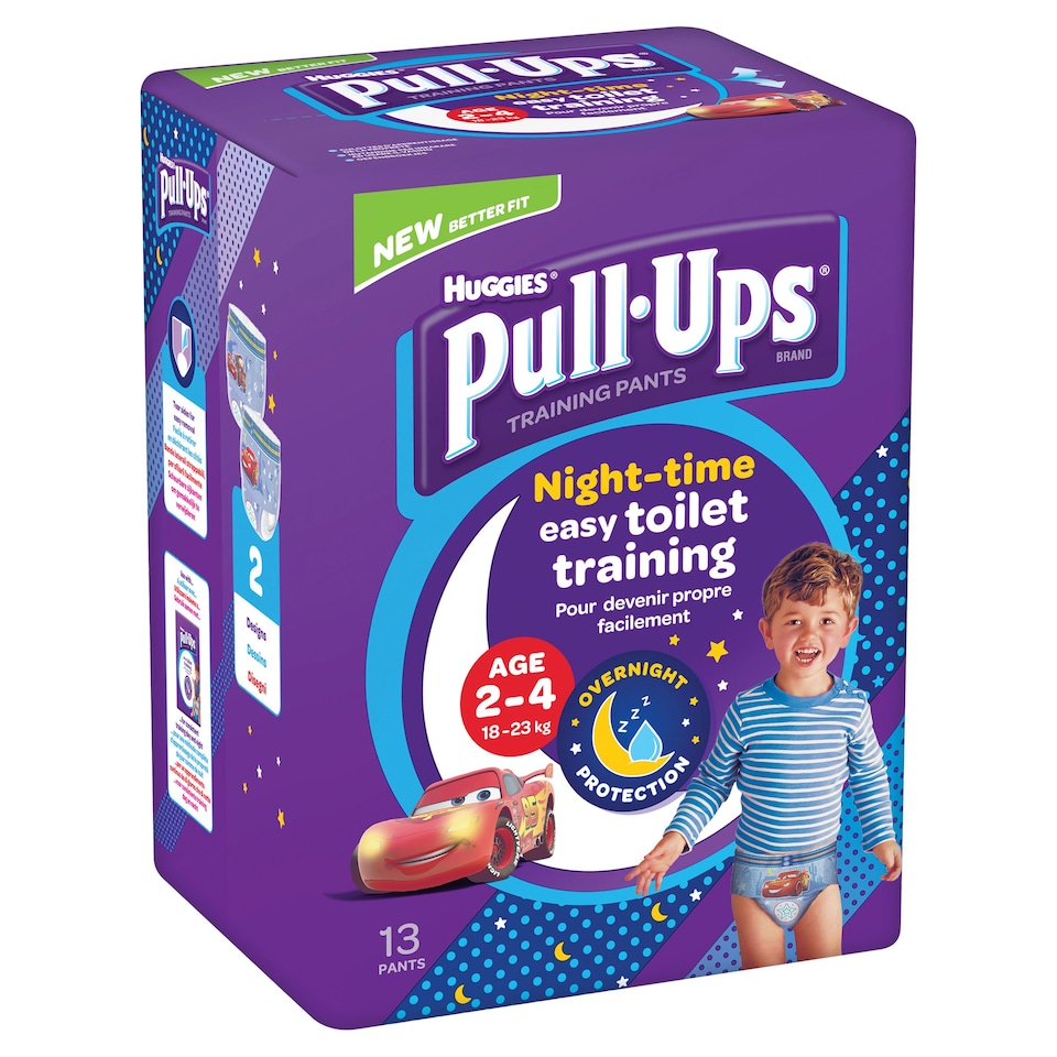 image 1 of Huggies Pull Ups Blue Training Pants Age 2-4 N/Time 13 Pack