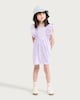 image 2 of F&F Girls Pure Cotton Broderie Frill Dress in Lilac