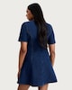 image 3 of F&F Denim Button Up Mini Dress in Navy