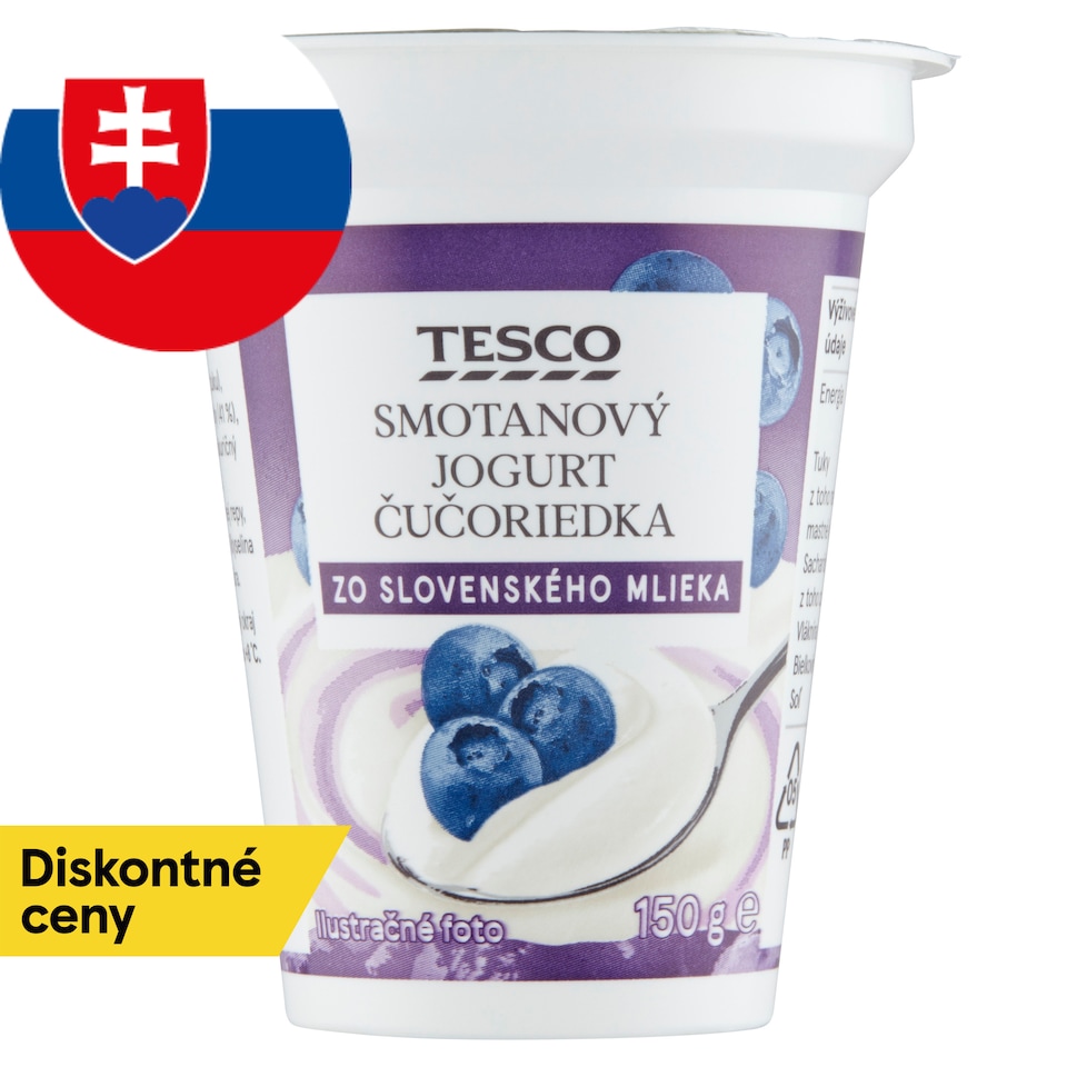 obrázok 1 z Tesco Smotanový jogurt čučoriedka 150 g