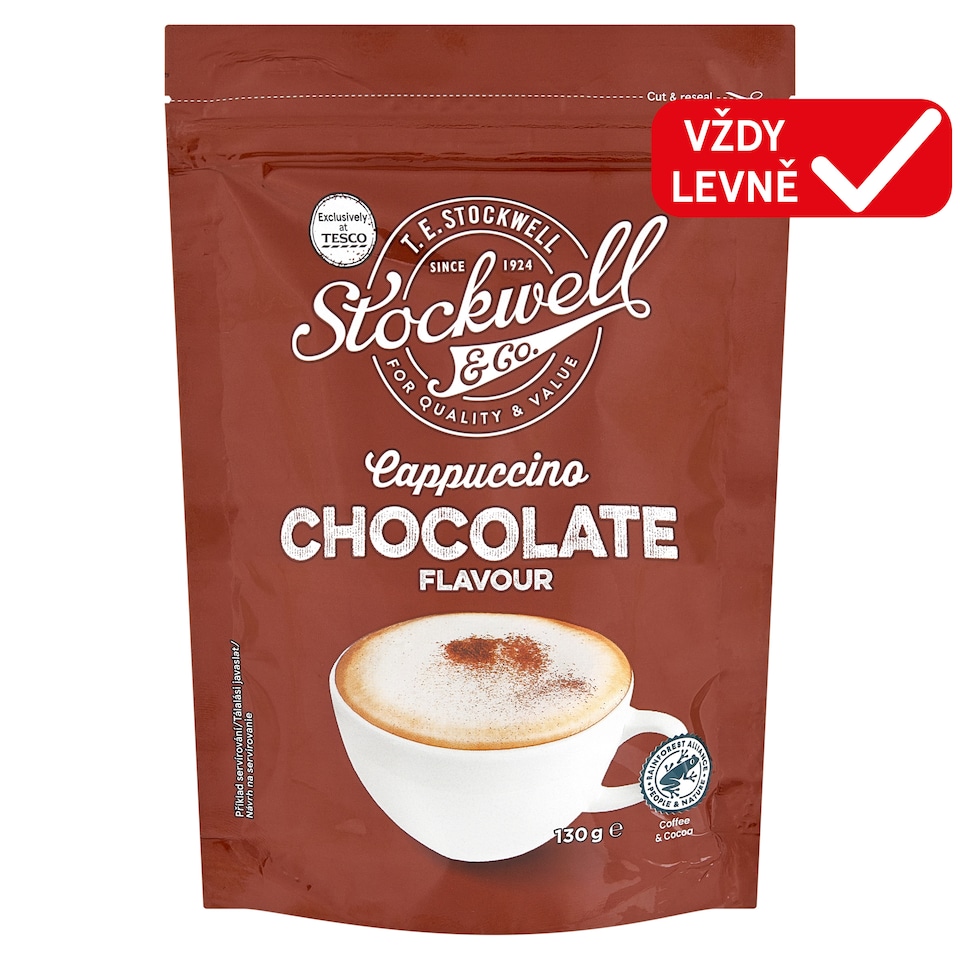 Stockwell & Co. Instantní kávový nápoj v prášku s příchutí čokolády 130g