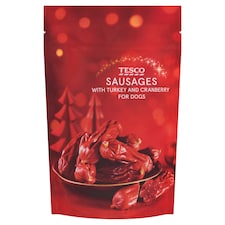 Tesco Sausages With Turkey & Cranberry For Dogs 70g