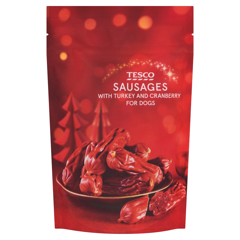 Tesco Sausages With Turkey & Cranberry For Dogs 70g