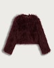 image 5 of The F&F Edit Faux Fur Cropped Jacket in Burgundy