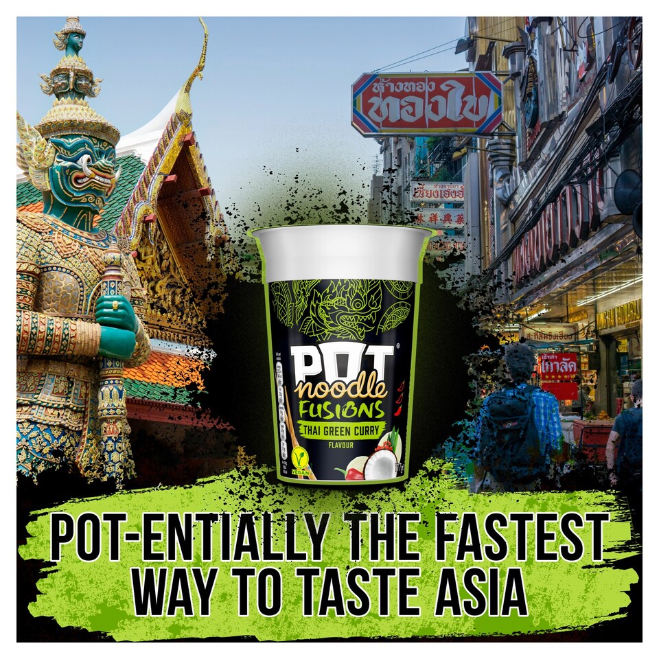 image 1 of Pot Noodle Fusions Thai Green Curry Instant Noodles 117g