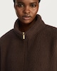 image 2 of F&F Textured Fleece Zip Up Pyjama Top in Brown