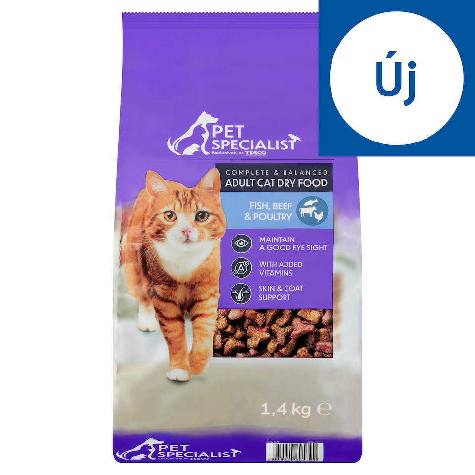 Pet Specialist Complete Dry Food for Adult Cats with Fish, Beef and Poultry 1,4 kg