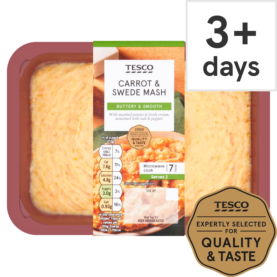 Tesco Carrot & Swede Mash 450G