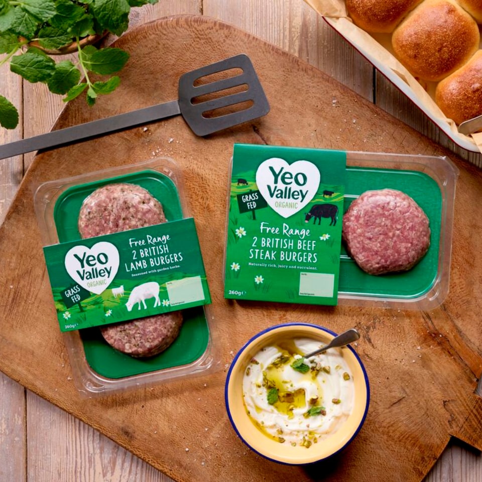 image 1 of Yeo Valley Organic 2 British Beef Steak Burgers 260g