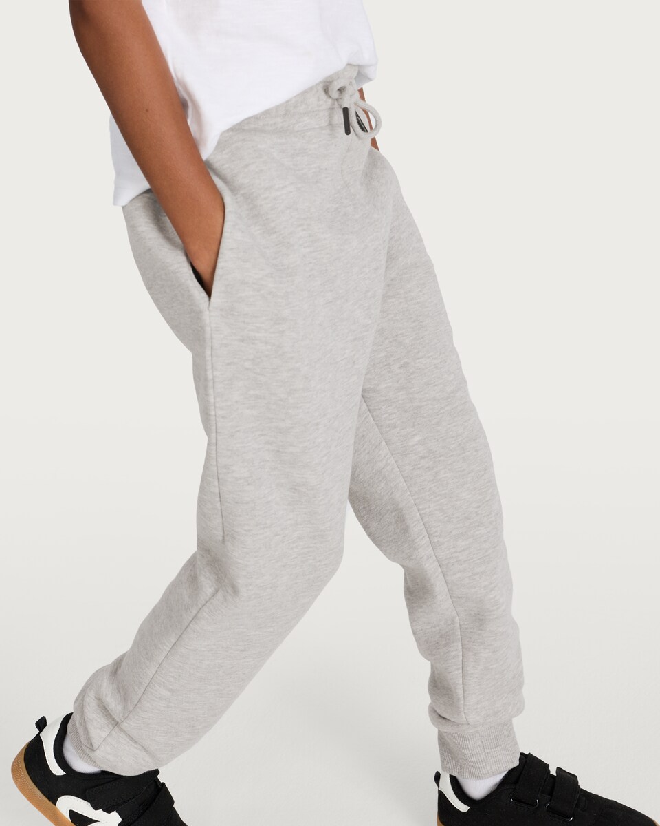 image 1 of F&F Boys 3-Pack Cotton Rich Drawstring Cuffed Joggers in Black