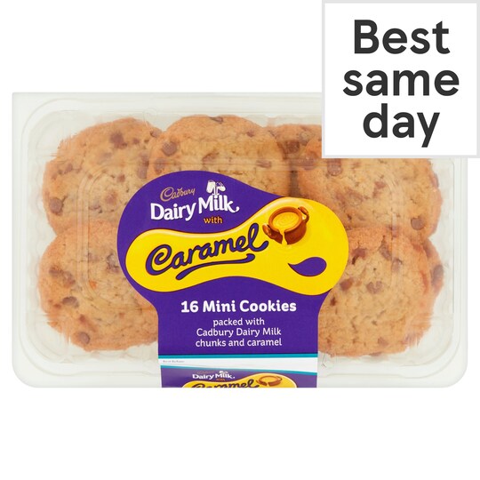 Cadbury Dairy Milk Caramel 16 Mini Cookies Tesco Groceries