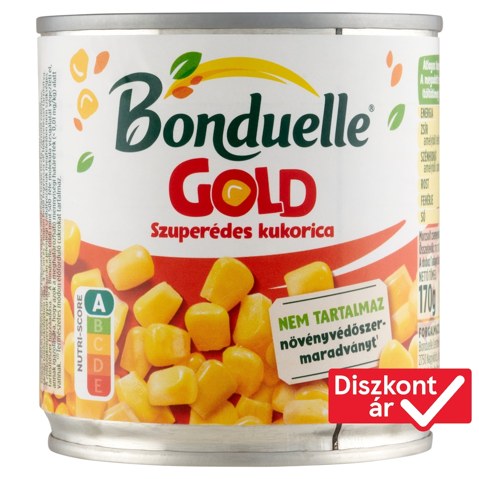 Bonduelle Gold szuperédes morzsolt csemegekukorica 170 g  1. kép
