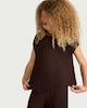 image 2 of F&F Girls 2-Piece Textured Set in Brown