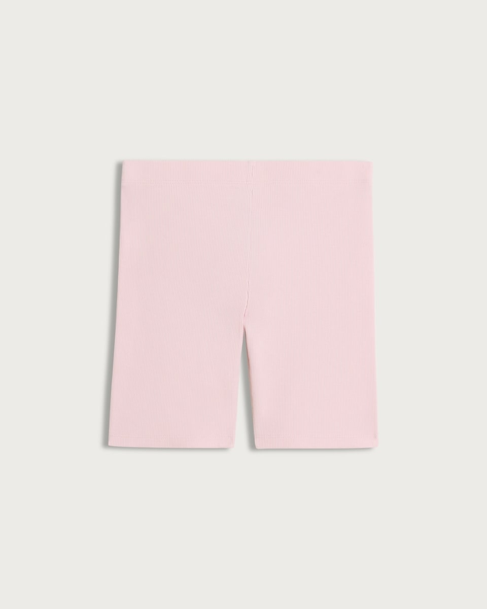 image 1 of F&F Girls 2-Pack Cotton Rich Ribbed Cycling Shorts in Multi Pink