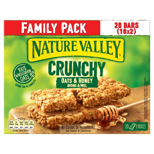 Nature Valley Oats And Honey Special Value 20 Pack Tesco Groceries