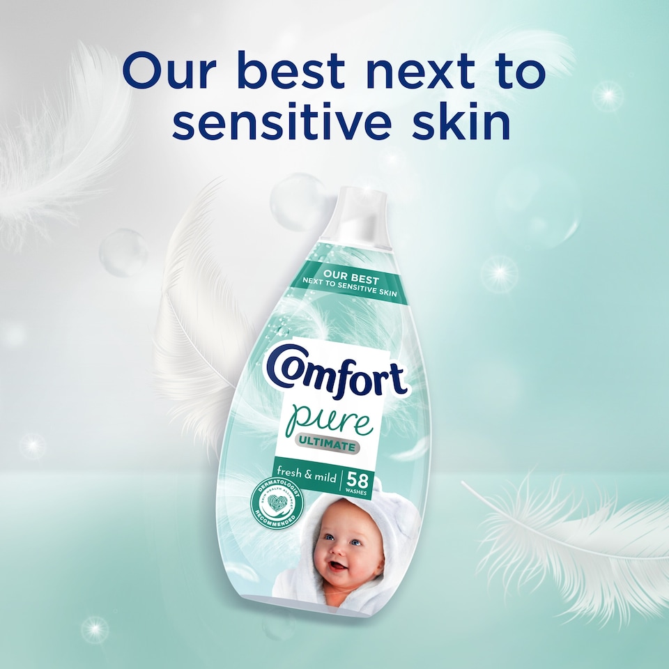 image 1 of Comfort Ultimate Pure Fresh & Mild Fabric Ultra-Concentrated Fabric Conditioner 58 Wash 870ML
