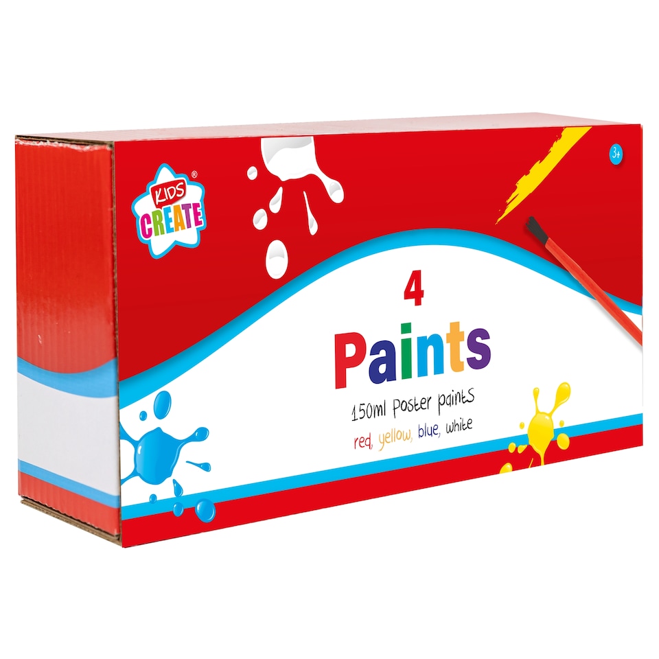 image 1 of Kids Create Paint Primary 4 x 150ml