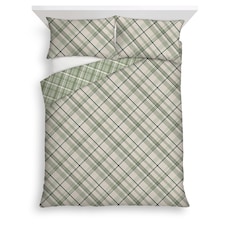 F&F Home Bedding Green Check Duvet Set Double