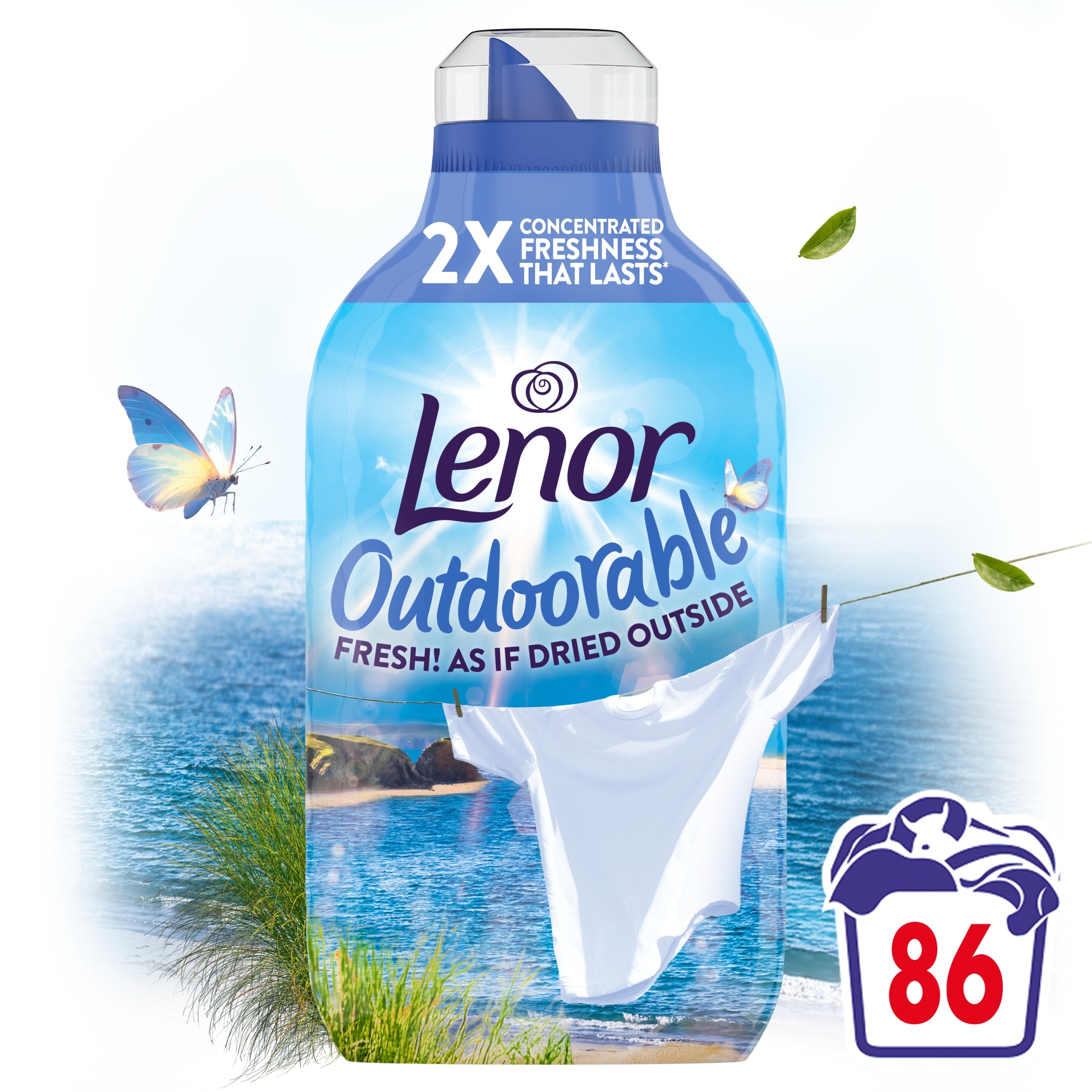 Lenor Outdoorable Fabric Conditioner Sea Breeze Stroll 86 washes 1.204l