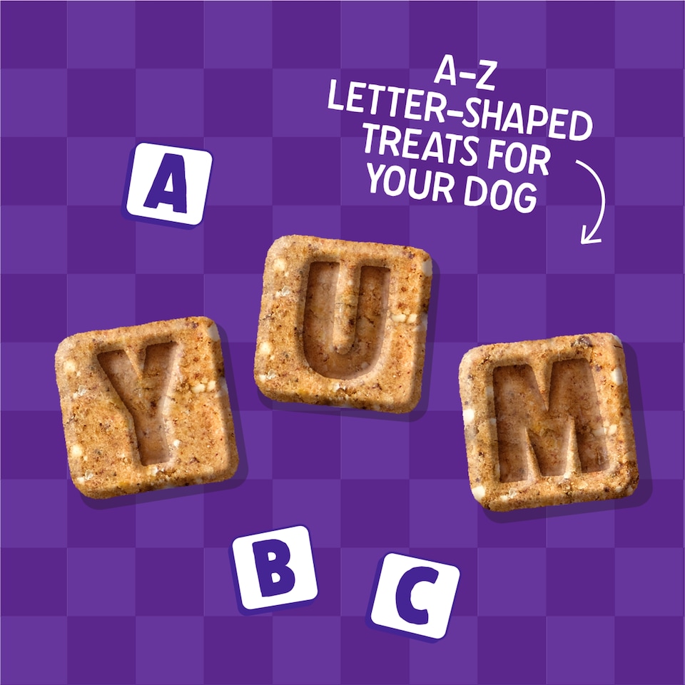 image 1 of Denzel's Letters - Peanut Butter & Banana Dog Treats 90g