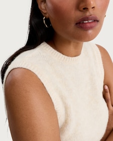 F&F Knitted Sleeveless Vest in Stone