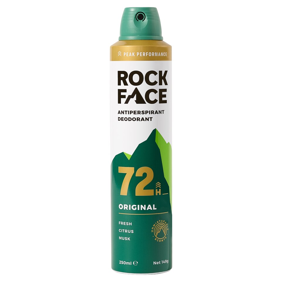 Rock Face Original Fresh Citrus Musk 72 Hour ANTI-PERSPIRANT DEODORANT 250ml