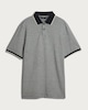 image 4 of F&F Cotton Rich Geometric Print Polo Shirt in Navy