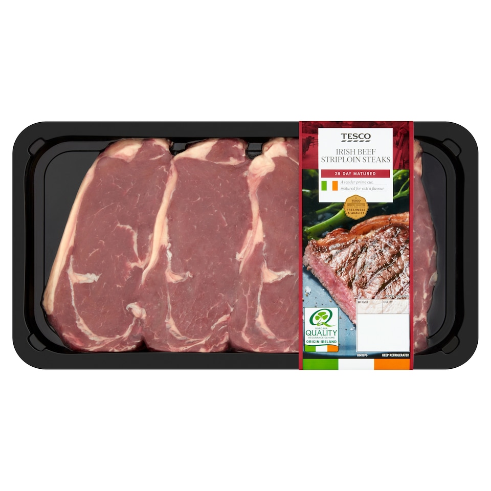 Tesco Irish Beef Striploin Steak 616G