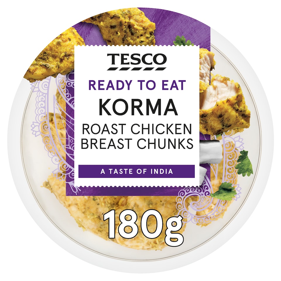 Tesco Korma Roast Chicken Breast Chunks 180g