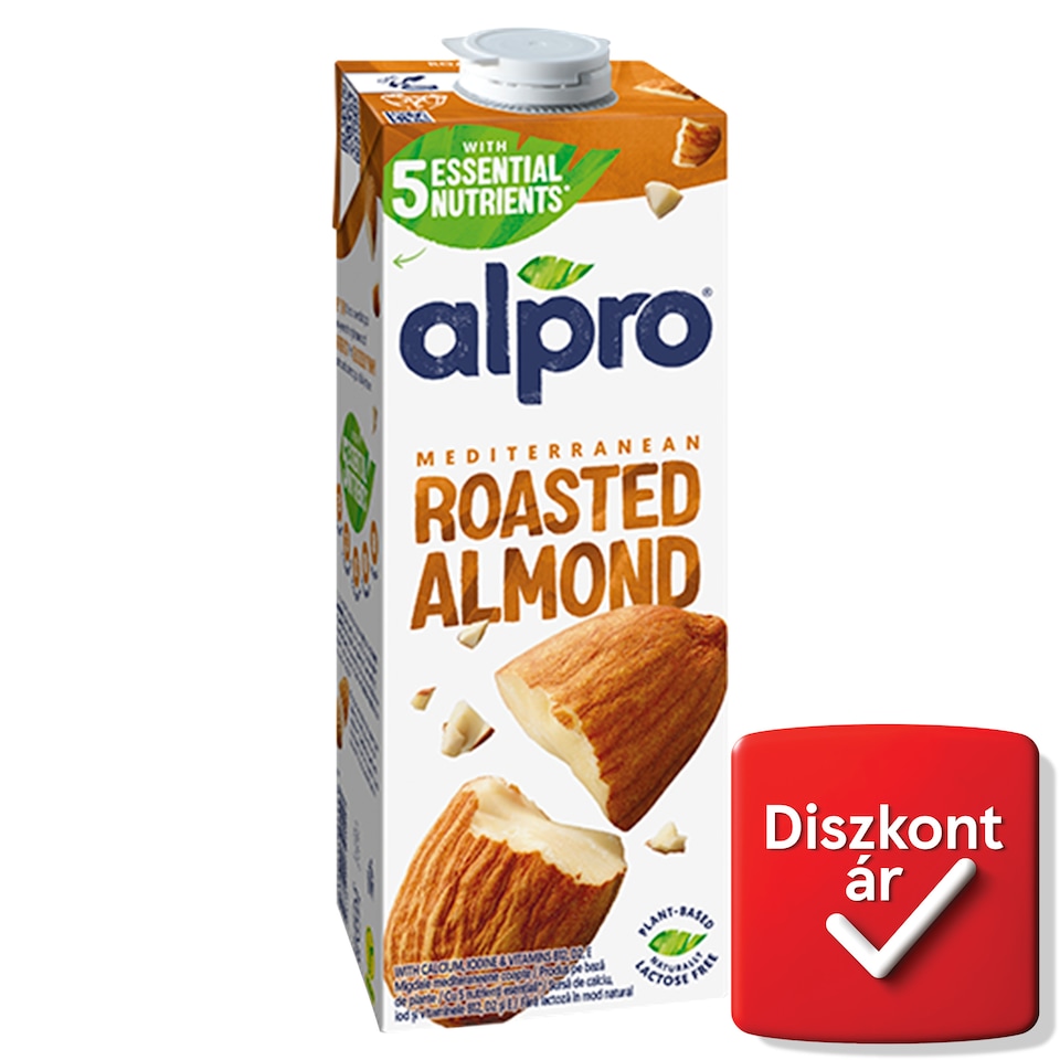 Alpro UHT mandulaital hozzáadott kalciummal, jóddal, B12-, D2- és E-vitaminnal 1 l