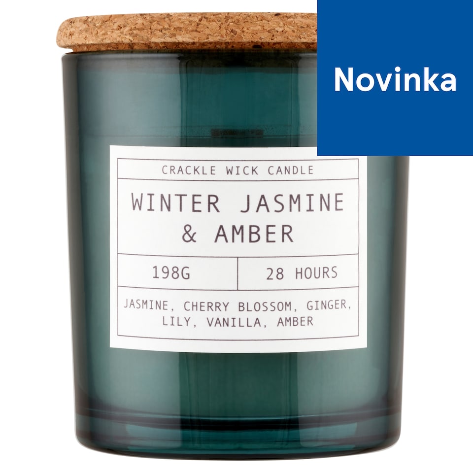 F&F Home Crackle Winter Jasmin & Amber vonná sviečka 198 g